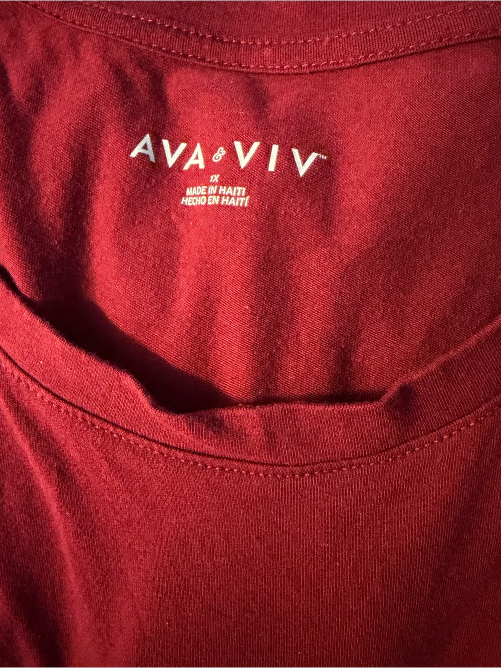 Red crew neck Ava & viv tshirt